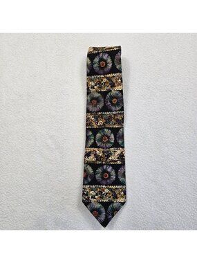 Vintage Raphael All Silk Mens Tie Floral Daisy